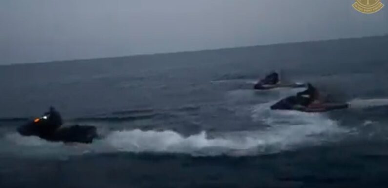 Incredible footage shows Ukrainian jet ski commandos blowing up Putin’s HQ in James Bond-style raid on Crimea | The Sun