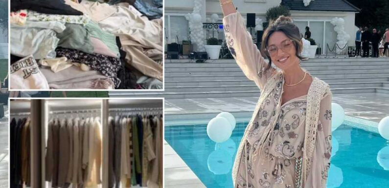 Inside Michelle Keegan’s messy wardrobe at £3.5m Essex mansion with bin bags stuffed so full you can’t see the carpet | The Sun