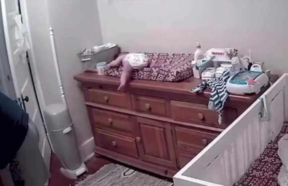 I'm sharing a heart-stopping video of baby rolling off a changing mat as a vital warning to all parents | The Sun