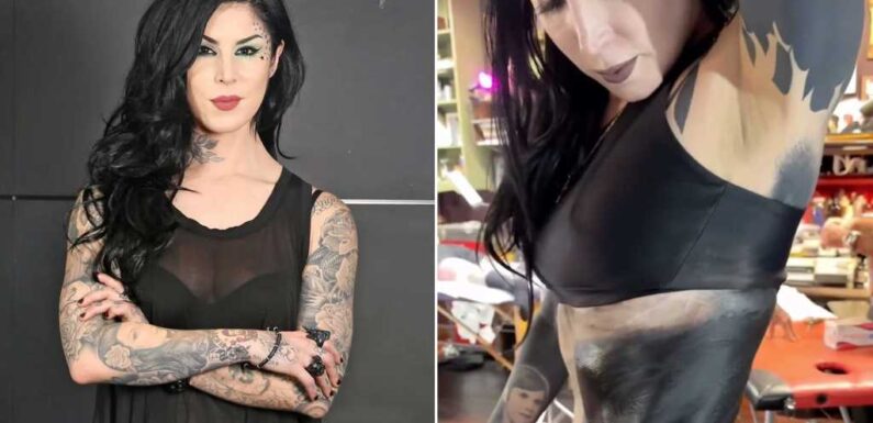 Kat Von D Reveals Massive Tattoo Coverup: '80% Done with Blacking Out My Body'