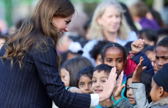 Kate Middleton rewears £549 Holland Cooper pinstripe blazer in Wales