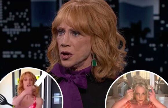Kathy Griffin Spoofs Britney Spears Knife Video While Promoting Comedy Show