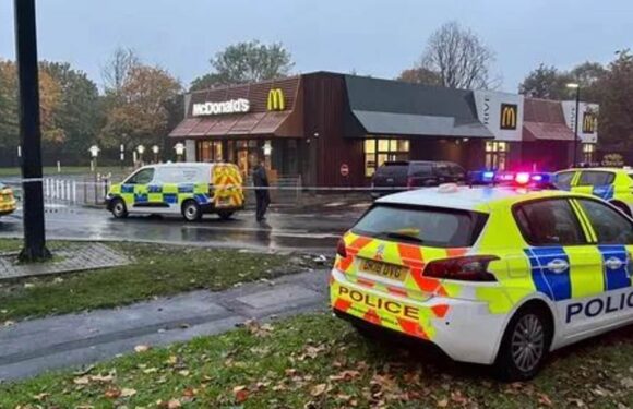 Man fights for life after 'setting himself on fire' outside McDonald's
