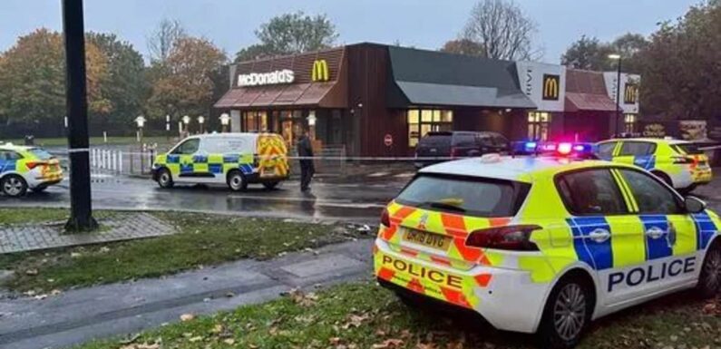 Man fights for life after 'setting himself on fire' outside McDonald's