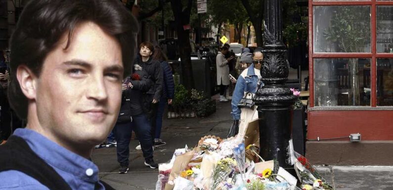 Matthew Perry Memorial Outside of NYC's 'Friends' Apartment Building