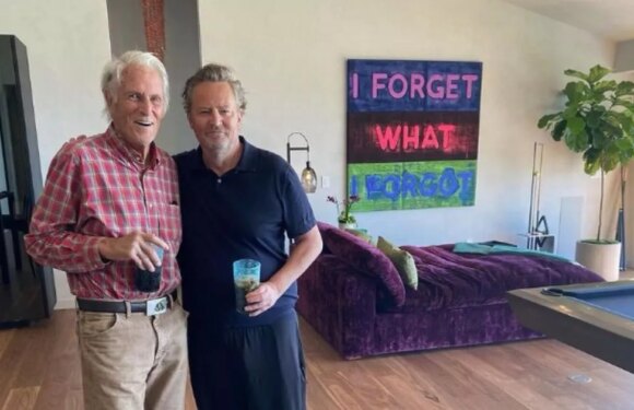 Matthew Perry poses for snap with rarely-seen dad leaving Friends fans floored