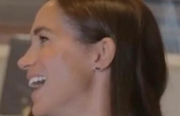 Meghan Markle hugs members of military families in new footage