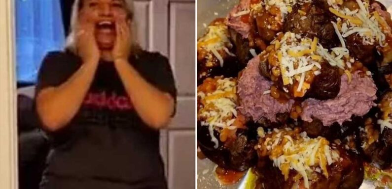 Mum sparks fierce debate with her jacket potato ‘birthday cake’, but insists the food mountain was completely devoured | The Sun