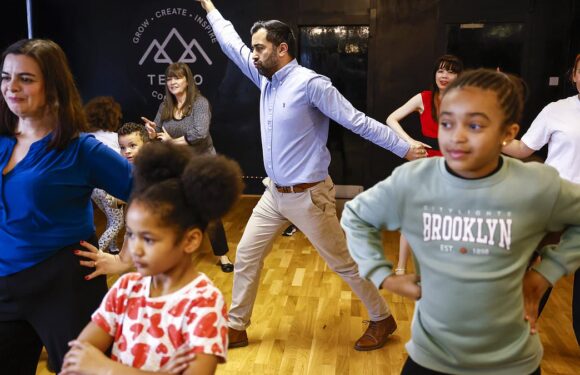 SNP's Humza Yousaf takes to the dancefloor on the campaign trail
