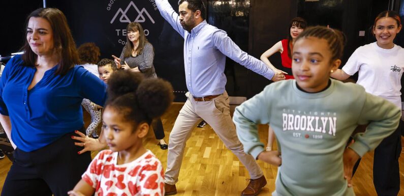 SNP's Humza Yousaf takes to the dancefloor on the campaign trail