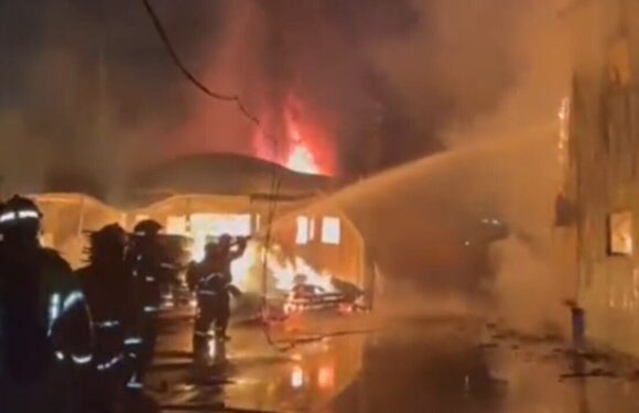 Saboteurs set fire to military warehouse, causing inferno in major Russian city
