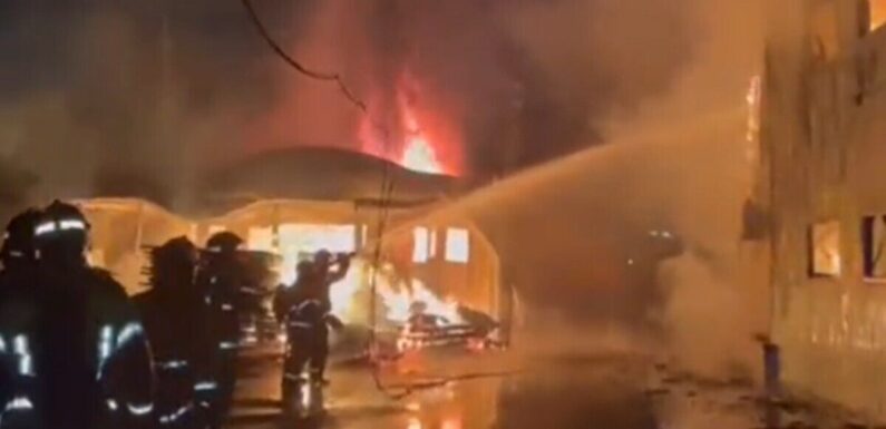 Saboteurs set fire to military warehouse, causing inferno in major Russian city