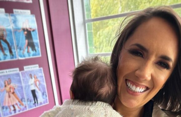 Strictlys Janette Manrara cradles baby Lyra as she celebrates milestone