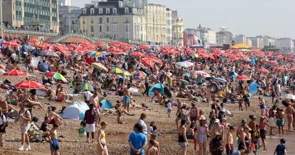 Sun-drenched Brits take ‘bunk off’ Monday to bask in temperatures of up to 25C