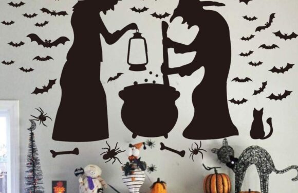 These $13 Spooky Witch Wall Decals Are One of Amazon's 'Most Loved' Halloween Decorations