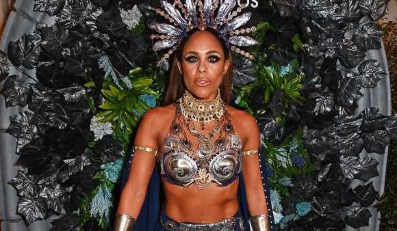 Alex Scott and her 'girlfriend' Jess Glynne arrive at Halloween bash