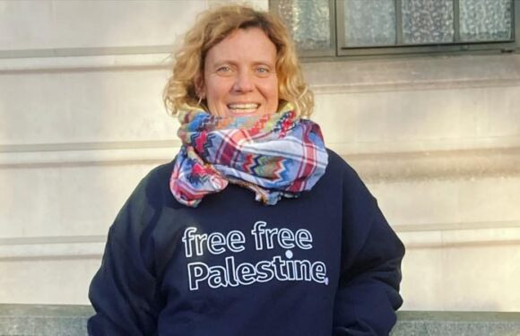 Anti-Semite tearing down posters of kidnapped kids featured in Vogue