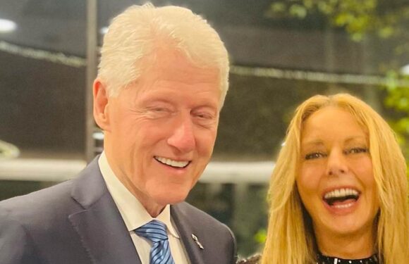 Carol Vorderman meets Bill and Hillary Clinton at Swansea University