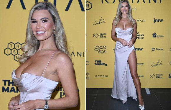 Christine McGuinness almost spills out of very daring thigh-split dress at glam awards bash | The Sun
