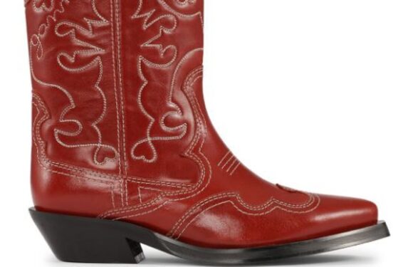 Design doubles: Red cowboy boots
