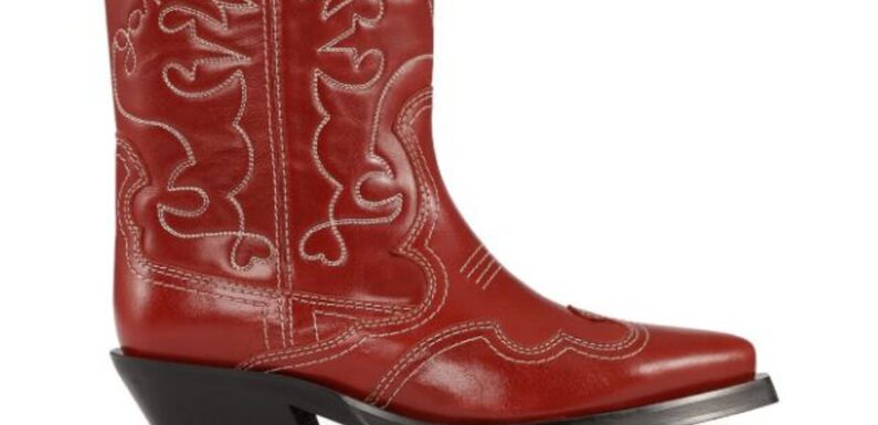 Design doubles: Red cowboy boots