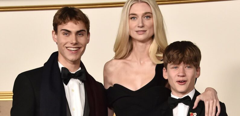 Elizabeth Debicki is joined by on-screen sons at The Crown premiere