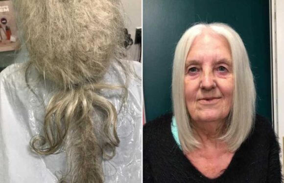 Hairdresser reveals client’s horrifically matted locks – but after 7 hours of snipping she looks like a new woman | The Sun