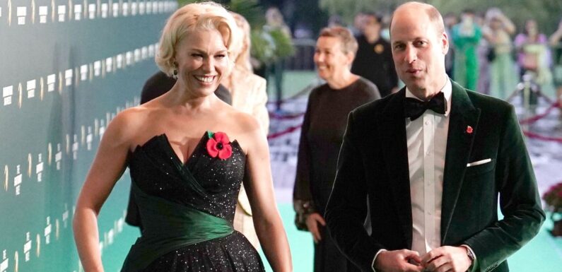 Hannah Waddingham is all smiles with Prince William a week after M&S Christmas advert backlash