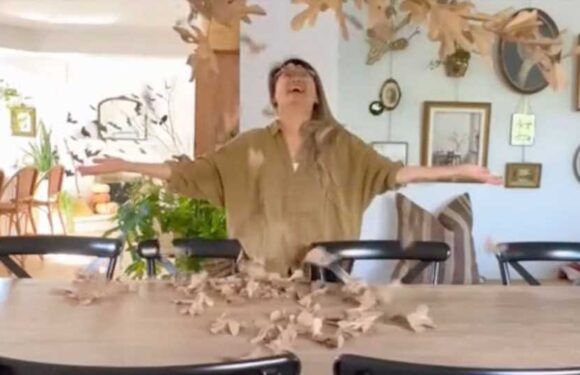 I created a stunning Thanksgiving centerpiece using paper bags and a fallen branch, I can't wait for my family to see it | The Sun