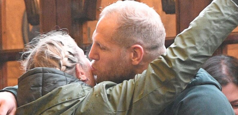 James Haskell kisses goodbye to mystery blonde woman after ‘complicated’ Chloe Madeley split
