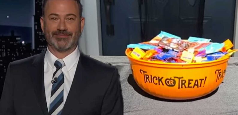 Jimmy Kimmel Scares Off Greedy Trick-or-Treaters With Halloween Candy Prank – Watch!