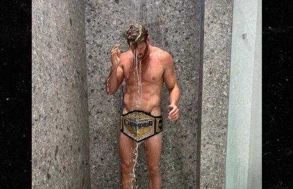 Logan Paul Takes Steamy Shower With New WWE U.S. Championship Belt