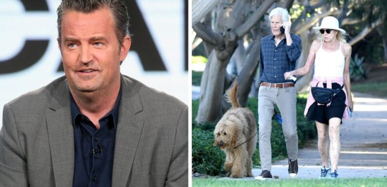 Matthew Perry’s mom takes dog for a walk with stepdad ahead of funeral