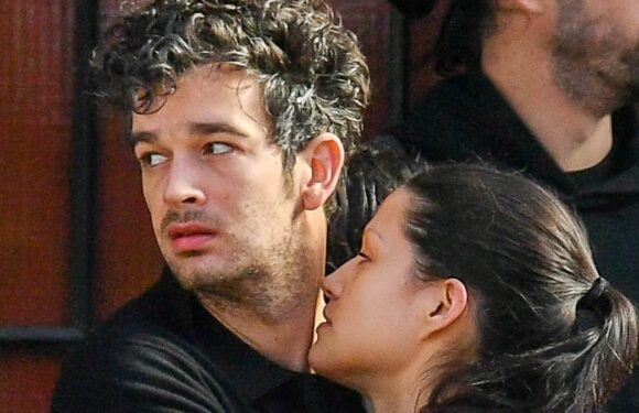Matty Healy hugs his new American  girlfriend Gabbriette Bechtel