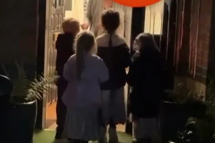 Mum goes viral after filming neighbour’s response to her kids trick or treating, as they're left scared to do it anymore | The Sun