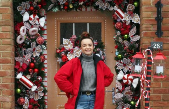 My door is covered in Gingerbread Christmas decorations… neighbours hate it – that makes me want to annoy them even more | The Sun
