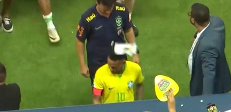 Neymar Loses It After Fan Nails Him In Head With Bag Of Popcorn