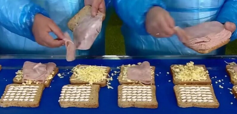 People horrified as they find out how pre-packaged sandwiches are really made