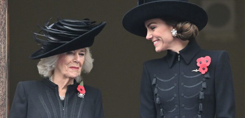 Princess Kate enjoys sweet moment with Queen Camilla as they attend Remembrance Service