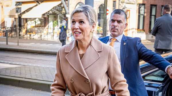 Queen Máxima perfects winter chic as she attends financial meeting