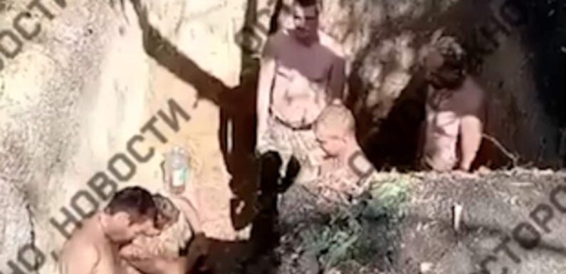 Russian soldiers thrown naked into pit until they pay £4,000 bribe
