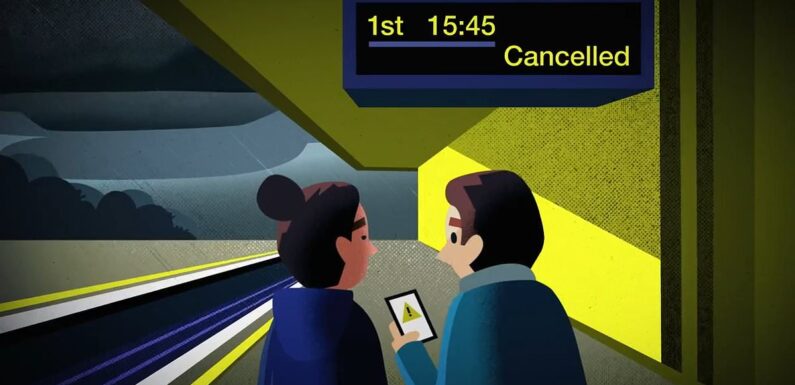 Storm Ciaran: Network Rail releases video on how weather delays trains