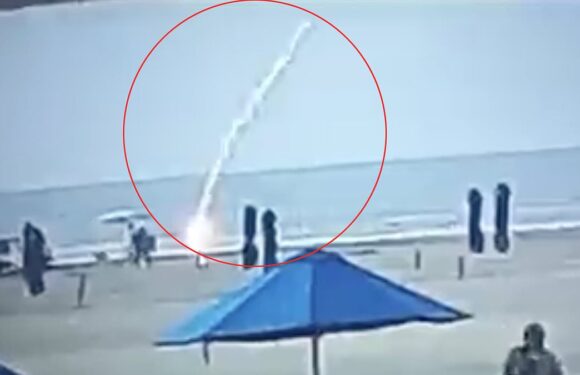 Terrifying moment mother-of-two is killed by a lightning strike