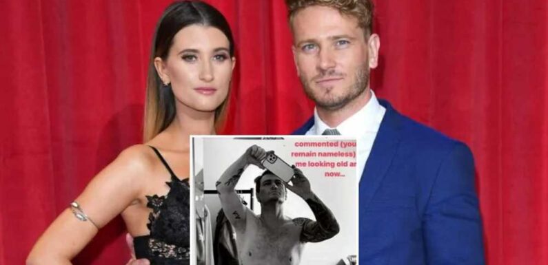 Topless Matthew Wolfenden hits back at troll who called him ‘old and fat’ amid Charley Webb split | The Sun