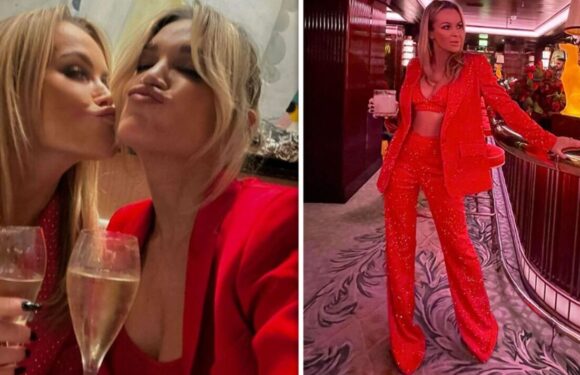 Amanda Holden and Ashley Roberts risk flashing too much in Christmas party looks