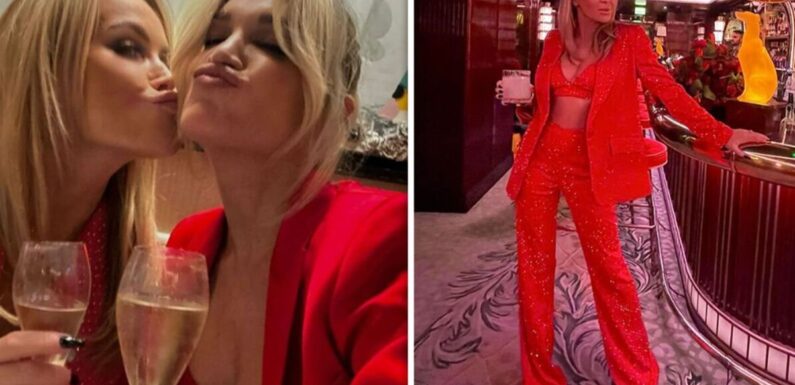 Amanda Holden and Ashley Roberts risk flashing too much in Christmas party looks