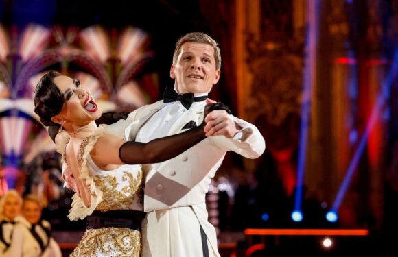 BBC Strictlys Nigel Harman kicked off at wife Lucy in front of audience during show