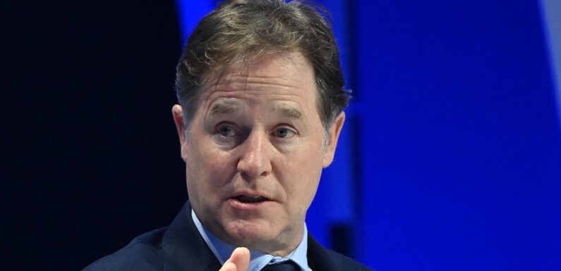 Former Deputy Prime Minister Sir Nick Clegg cashes in Meta shares