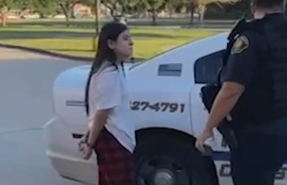 Girl handcuffed outside school after her phone used for prank 911 call
