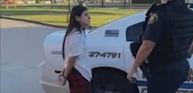 Girl handcuffed outside school after her phone used for prank 911 call